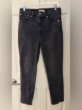 Madewell The Perfect Vintage Jean, High Rise and Straight Leg, Washed Black, 28